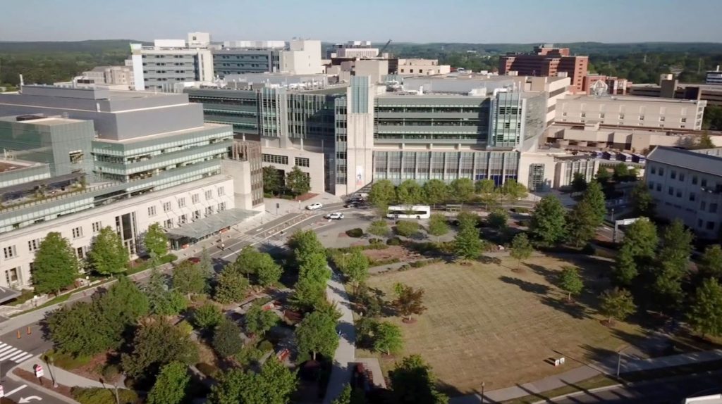 Arial view of Duke Health facilities